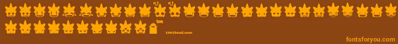 Punksmileys Font – Orange Fonts on Brown Background