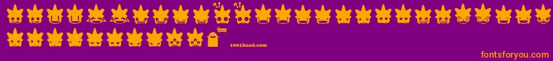 Punksmileys Font – Orange Fonts on Purple Background