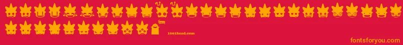 Punksmileys Font – Orange Fonts on Red Background
