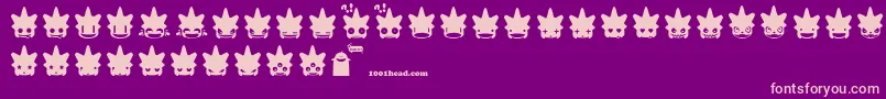 Punksmileys Font – Pink Fonts on Purple Background