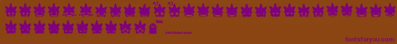 Punksmileys Font – Purple Fonts on Brown Background