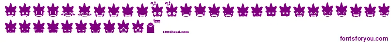 Punksmileys Font – Purple Fonts on White Background