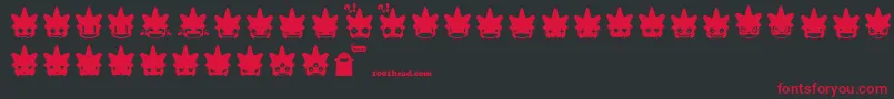 Punksmileys-Schriftart – Rote Schriften auf schwarzem Hintergrund