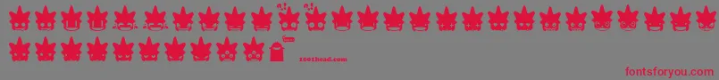 Punksmileys Font – Red Fonts on Gray Background