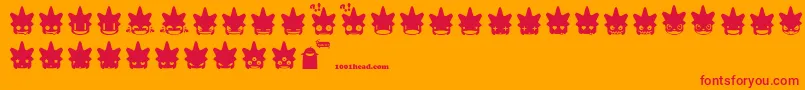 Punksmileys Font – Red Fonts on Orange Background