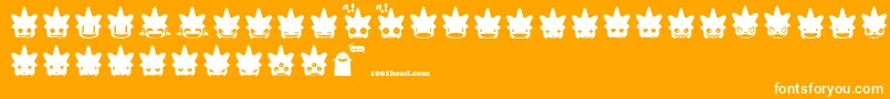 Punksmileys Font – White Fonts on Orange Background