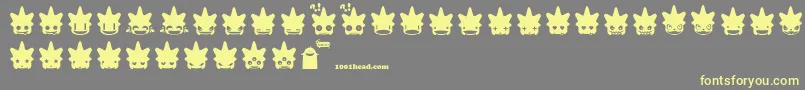 Punksmileys Font – Yellow Fonts on Gray Background