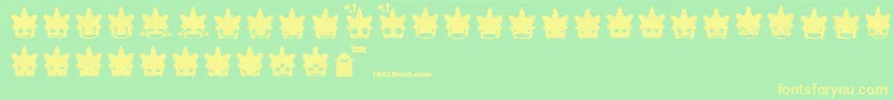 Punksmileys Font – Yellow Fonts on Green Background
