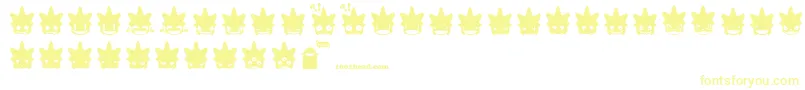 Punksmileys Font – Yellow Fonts on White Background