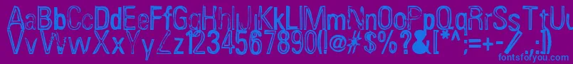 InfluenzaAsian Font – Blue Fonts on Purple Background