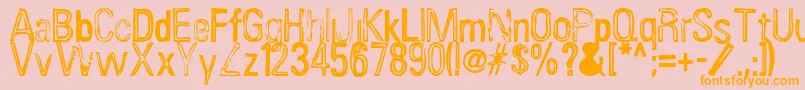 InfluenzaAsian Font – Orange Fonts on Pink Background