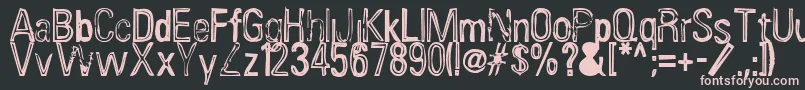 InfluenzaAsian Font – Pink Fonts on Black Background