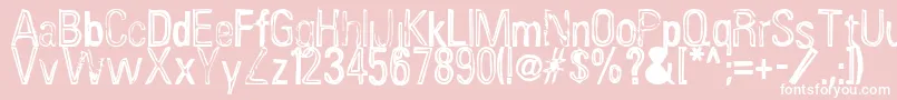 InfluenzaAsian Font – White Fonts on Pink Background