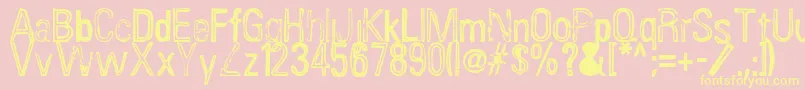 InfluenzaAsian Font – Yellow Fonts on Pink Background