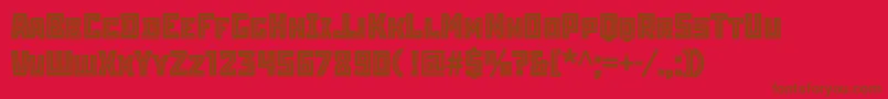 Czcionka Stenberginlinec – brązowe czcionki na czerwonym tle