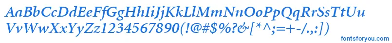 MinionLtSemiboldItalic Font – Blue Fonts