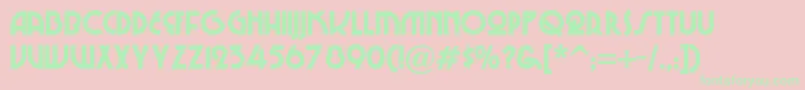 Chi ffy Font – Green Fonts on Pink Background