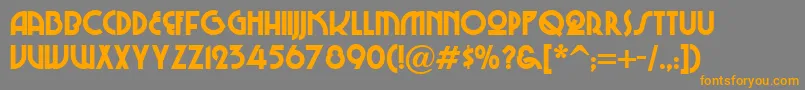 Chi ffy Font – Orange Fonts on Gray Background