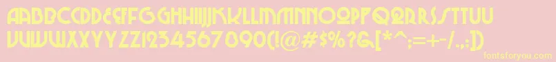 Chi ffy Font – Yellow Fonts on Pink Background