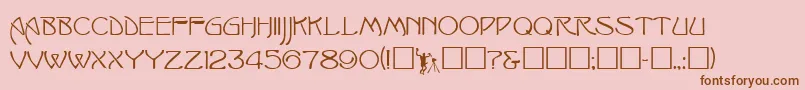Police IshmaelRegular – polices brunes sur fond rose