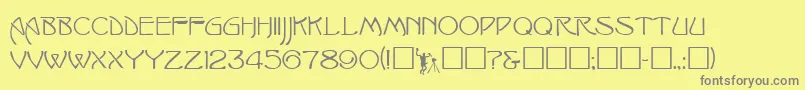 IshmaelRegular Font – Gray Fonts on Yellow Background