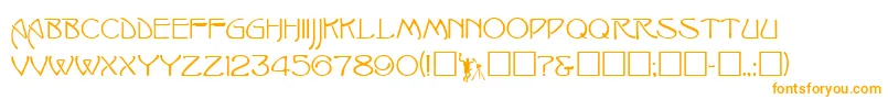 Police IshmaelRegular – polices orange sur fond blanc