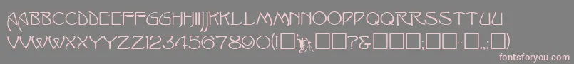 IshmaelRegular Font – Pink Fonts on Gray Background