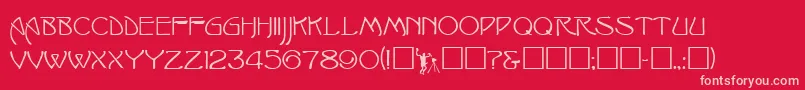 Шрифт IshmaelRegular – розовые шрифты на красном фоне