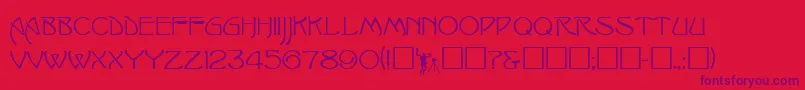 IshmaelRegular Font – Purple Fonts on Red Background