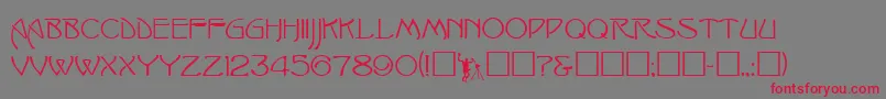 IshmaelRegular Font – Red Fonts on Gray Background