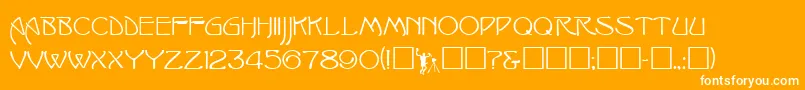 IshmaelRegular Font – White Fonts on Orange Background