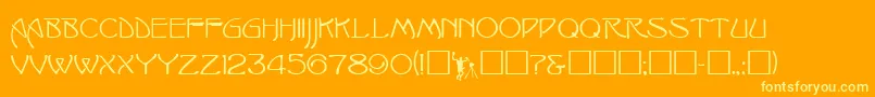 Police IshmaelRegular – polices jaunes sur fond orange