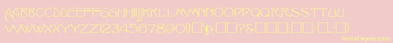 IshmaelRegular Font – Yellow Fonts on Pink Background