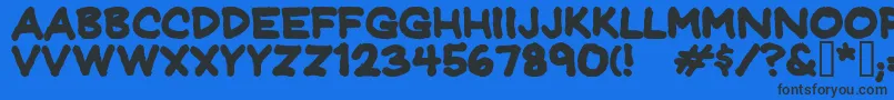 Jeffpbld Font – Black Fonts on Blue Background