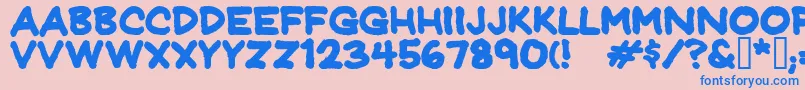 Jeffpbld Font – Blue Fonts on Pink Background
