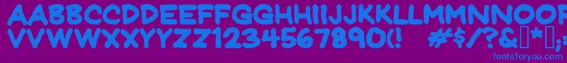 Jeffpbld Font – Blue Fonts on Purple Background