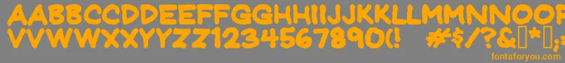 Jeffpbld Font – Orange Fonts on Gray Background