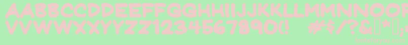 Jeffpbld Font – Pink Fonts on Green Background