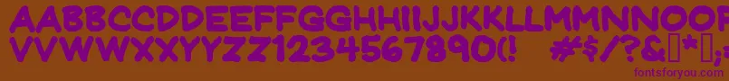 Jeffpbld Font – Purple Fonts on Brown Background