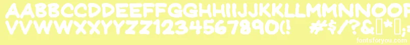 Jeffpbld Font – White Fonts on Yellow Background