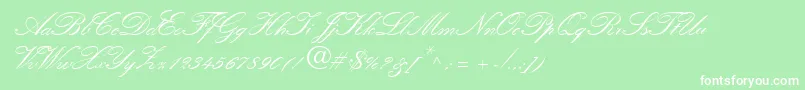 QuillScriptSsiBold Font – White Fonts on Green Background