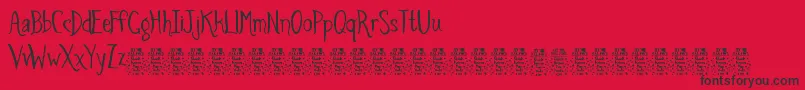 SpidersandsparrowsDemo Font – Black Fonts on Red Background