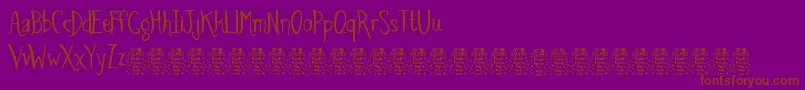 SpidersandsparrowsDemo Font – Brown Fonts on Purple Background