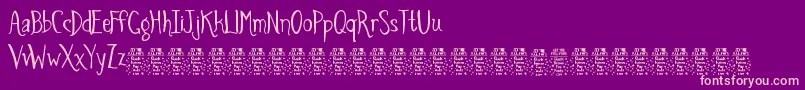 SpidersandsparrowsDemo Font – Pink Fonts on Purple Background