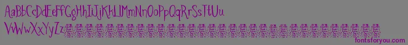 Fonte SpidersandsparrowsDemo – fontes roxas em um fundo cinza
