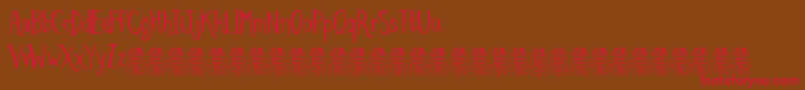 SpidersandsparrowsDemo Font – Red Fonts on Brown Background