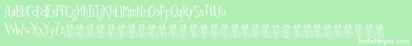 SpidersandsparrowsDemo Font – White Fonts on Green Background