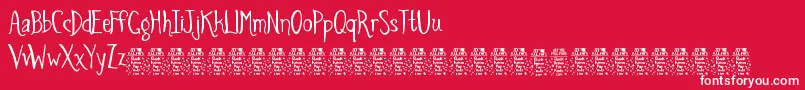 SpidersandsparrowsDemo Font – White Fonts on Red Background
