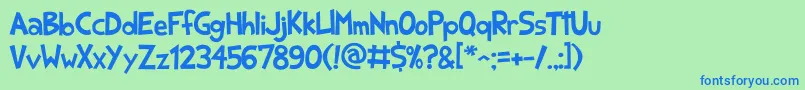 Srf2 Font – Blue Fonts on Green Background