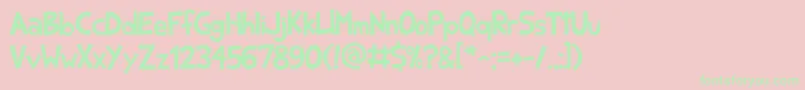 Srf2 Font – Green Fonts on Pink Background